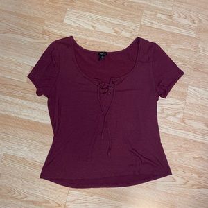 Maroon top